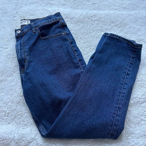 Abercrombie & Fitch Womens Skinny High Rise Jeans Size 6Short / 28 Dark Wash - Picture 1 of 7